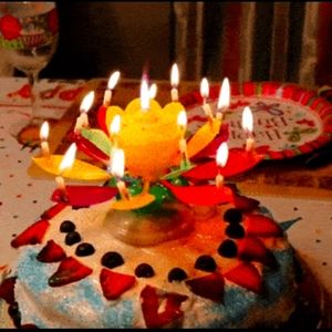 Birthday flower Candle